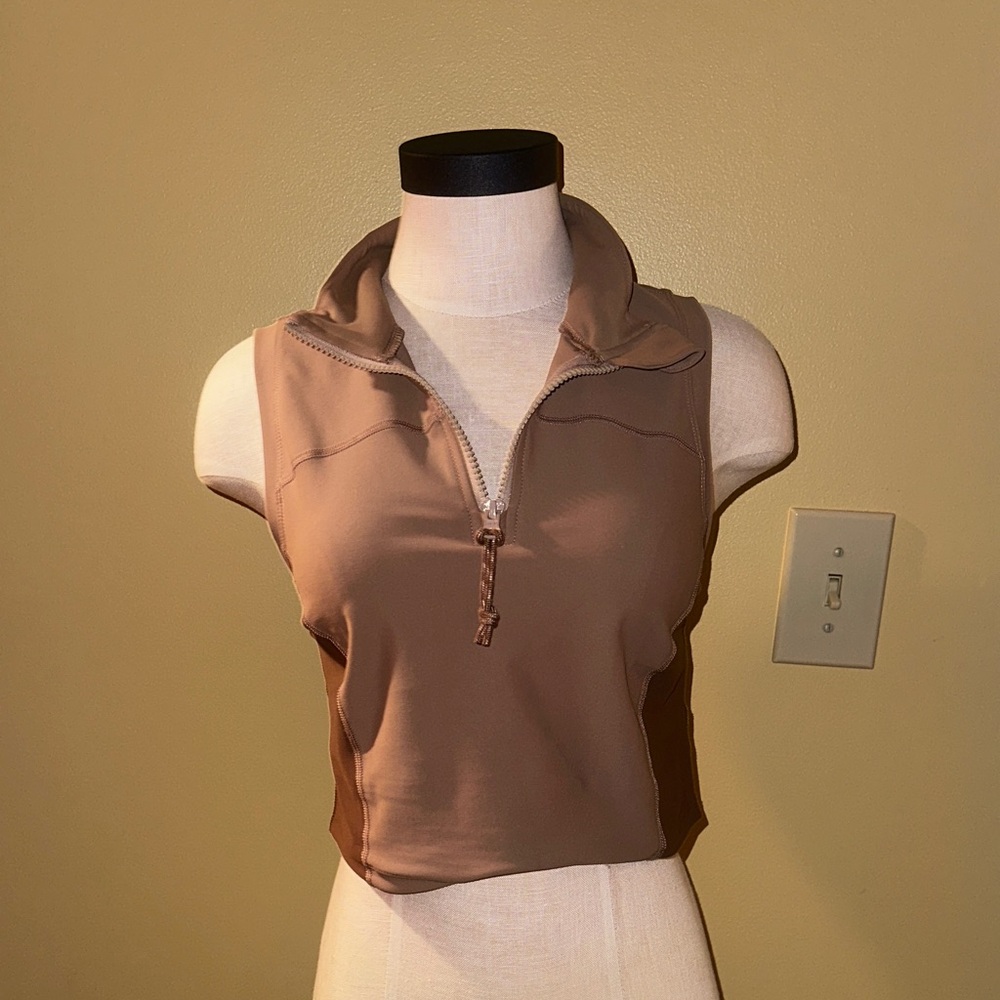 Old Navy Active Tan Zip-Up Top